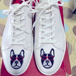Kenneth Cole Mens Kam CNY White Dog Sneakers Size 10.5